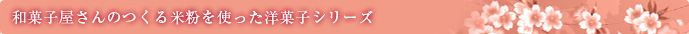 和菓子屋さんのつくる米粉を使った洋菓子シリーズ